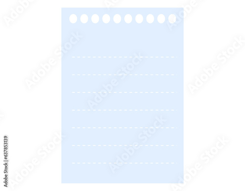 水色のルーズリーフ/罫線