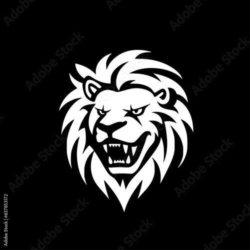 Wallpaper Mural Lion | Black and White Vector illustration Torontodigital.ca