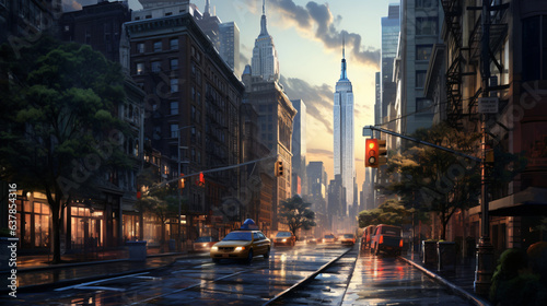Street in new york city view beautiful © UsamaR
