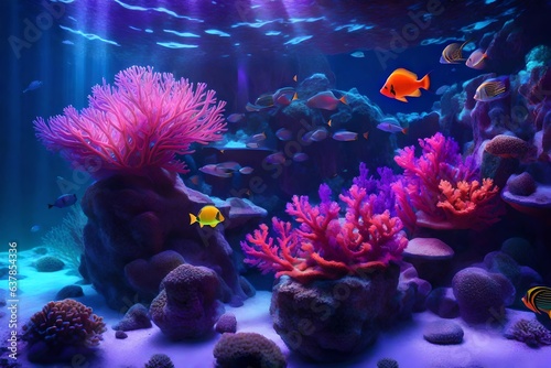coral reef in aquarium © Amer
