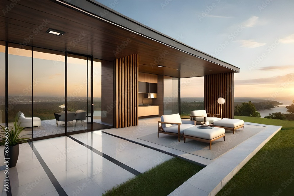 Fototapeta premium living room interior generated by AI