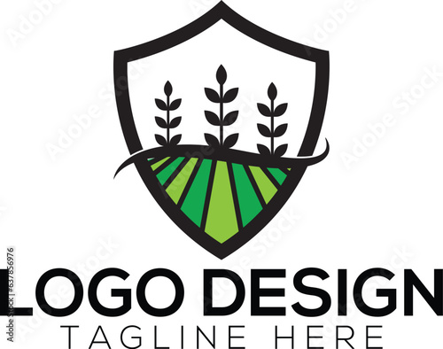 Farm shield logo design