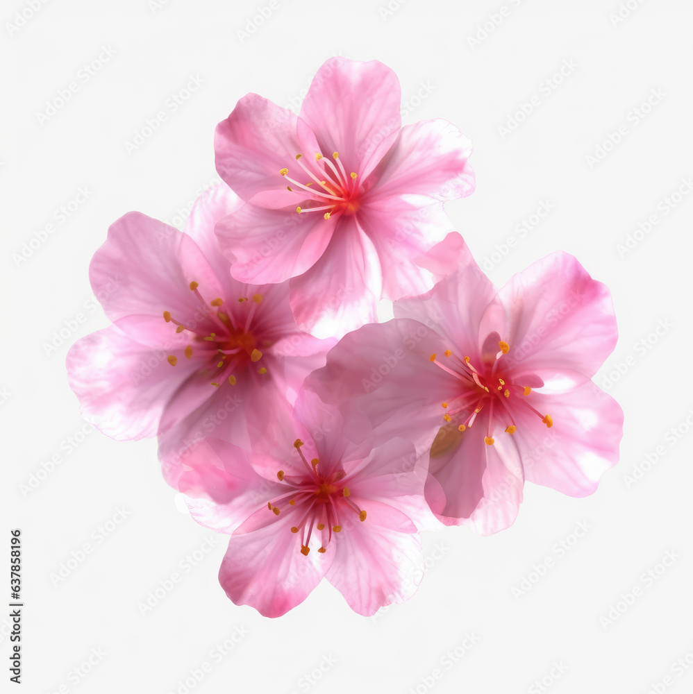 Pink cherry flower petals