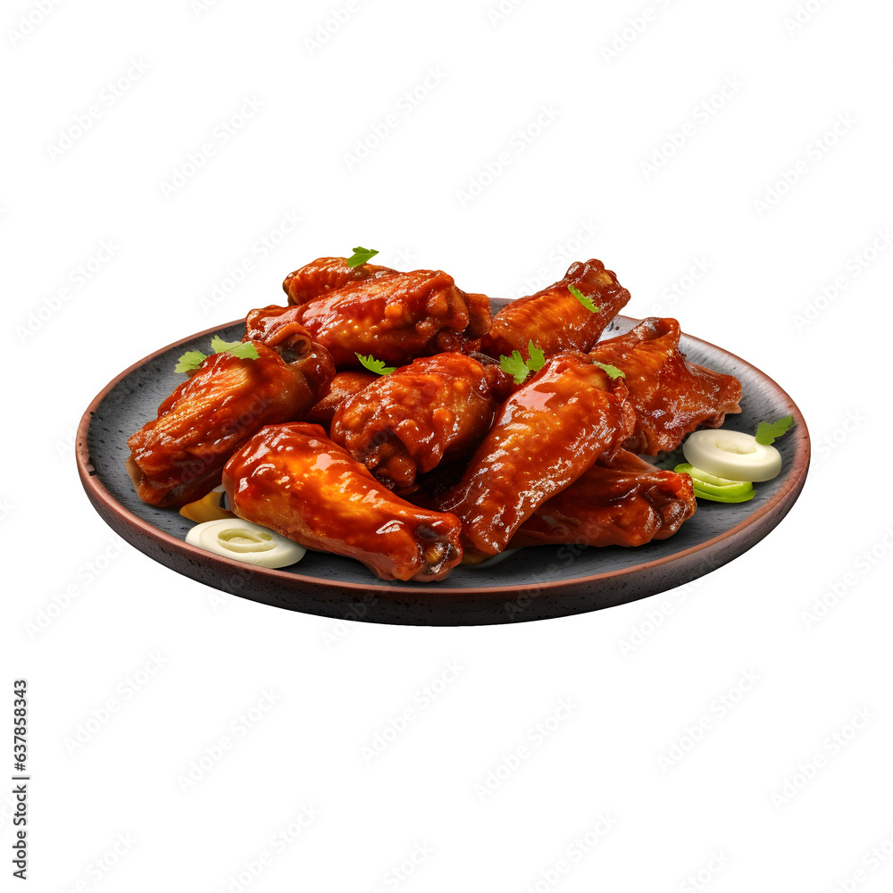 Buffalo Wings served in a beautiful plate Buffalo Wings served in a beautiful plate