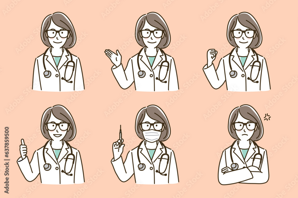 白衣の女医セット