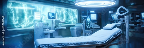 Modern operating room with modern medical equipment, Futuristic Concept. © visoot