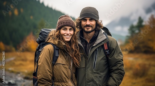 couple on a hiking trip