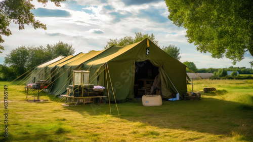 Emergency Care Oasis: Field Hospital Amidst Nature
