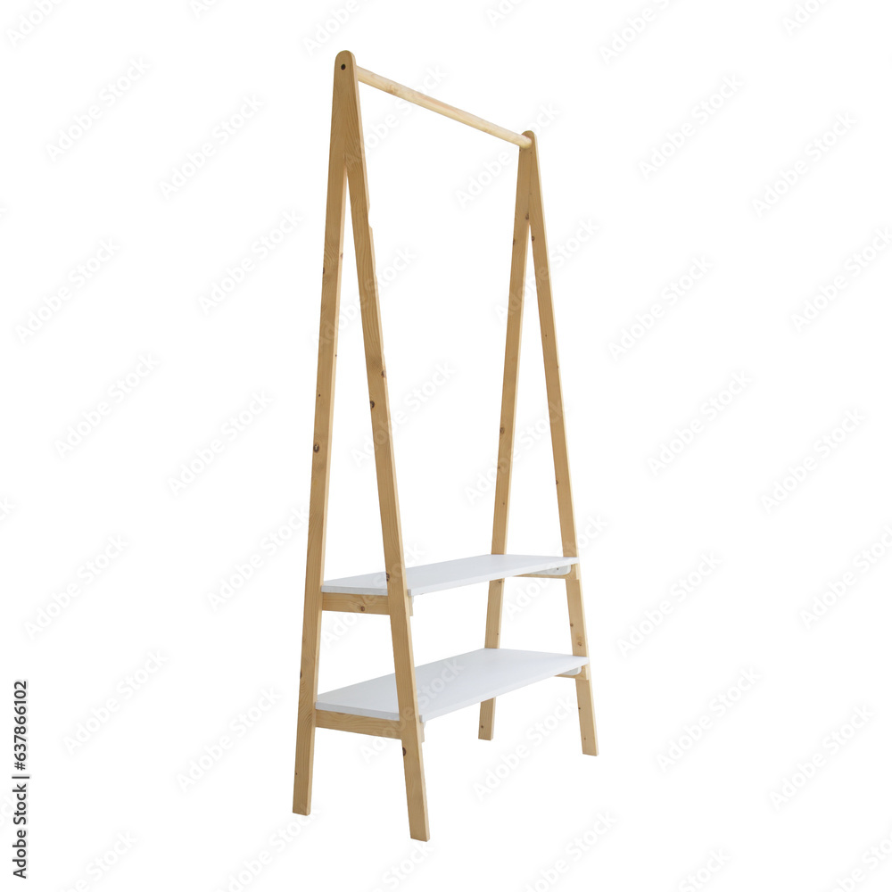 Wooden stand shelves on white background. Interior design Inspiration. Furniture modern inspiration. Home living. Wooden stand shelves on white background. Interior design Inspiration. Furniture modern inspiration. Home living.