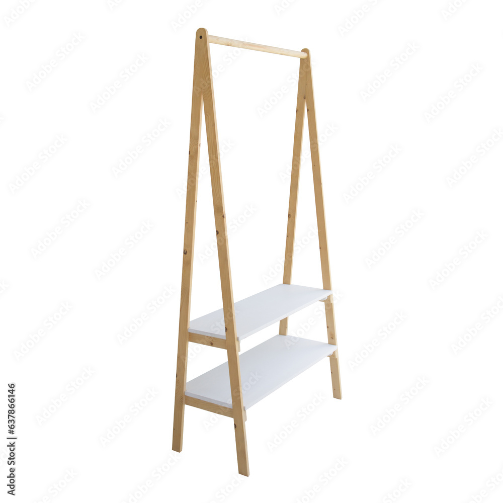 Wooden stand shelves on white background. Interior design Inspiration. Furniture modern inspiration. Home living. Wooden stand shelves on white background. Interior design Inspiration. Furniture modern inspiration. Home living.