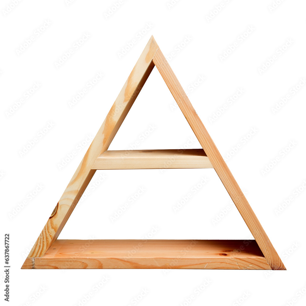 Wooden triangle walls shelves on white background. Interior design Inspiration. Furniture modern inspiration. Home living. Wooden triangle walls shelves on white background. Interior design Inspiration. Furniture modern inspiration. Home living.