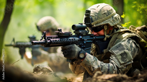 US soldiers in combat