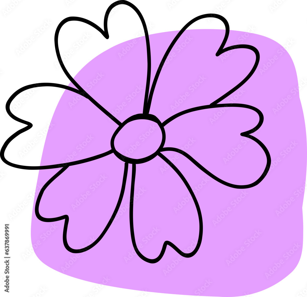 Flower with abstract spot Flower with abstract spot