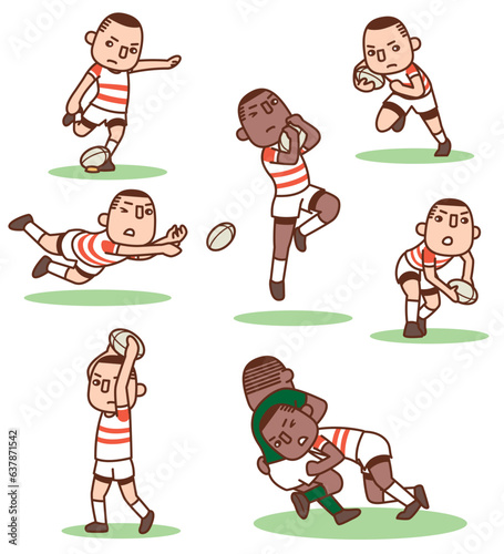 ラグビー選手イラスト集