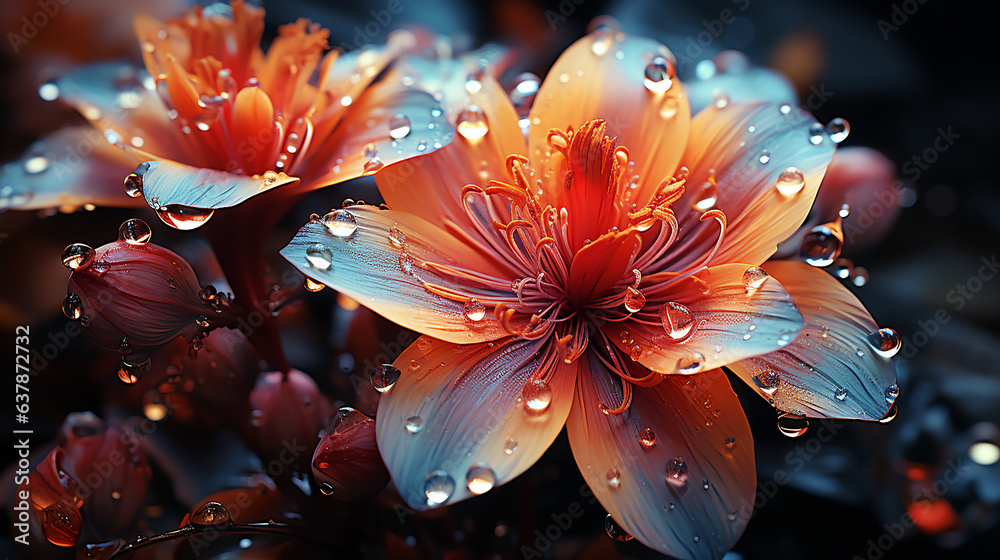Fototapeta premium Flower in rain