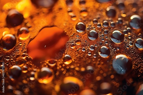 macro shot of a bubbles shimmering surface