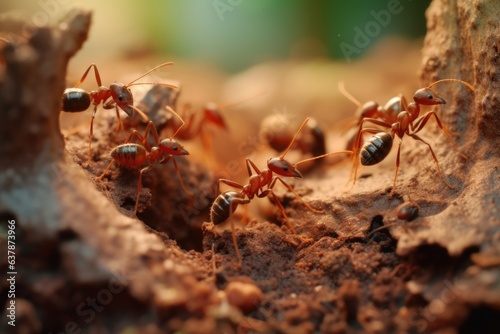 close-up of ants tunneling through soil in colony © Alfazet Chronicles