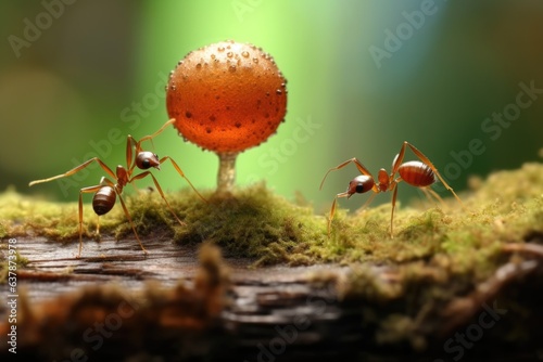 ants cooperating to move larger objects