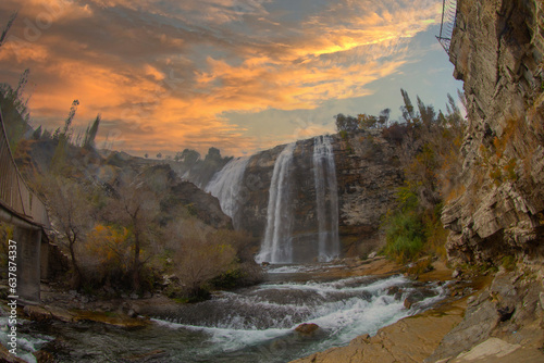 Tortum Waterfall  located in Erzurum  Turkey  is one of the largest waterfalls in the country.