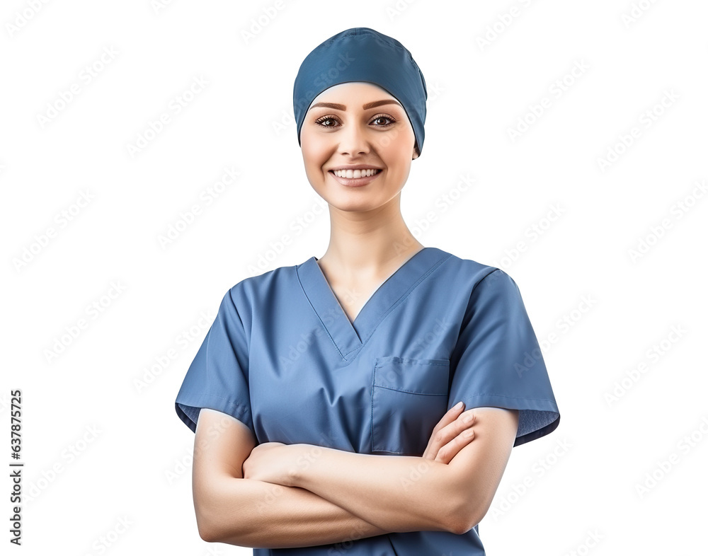 Smiling nurse portrait, cut out Smiling nurse portrait, cut out