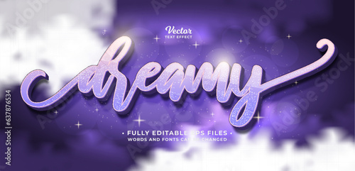 dreamy text effect editable eps cc