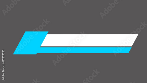 Designed a modern lower third in high resolution. Modern designed lower third. Sky blue color and white