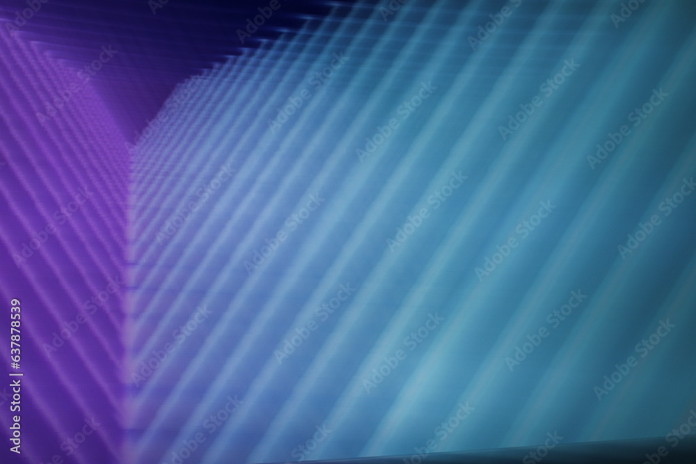 Barrera de luz con líneas borrosas de color  violeta y cian con movimiento y velocidad, forman rayas luminicas creando un diseño abstracto muy original para fondos