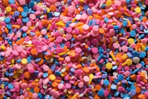 close-up of colorful ice cream sprinkles