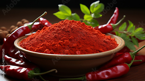 a realistic image of spice paprika. .