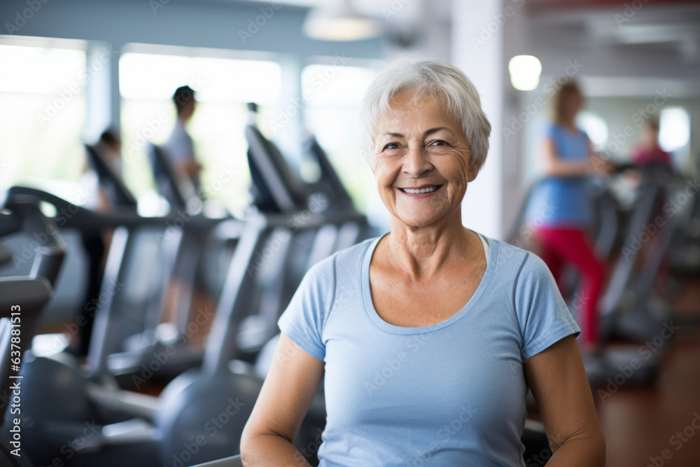 mature senior woman at gym. . mature senior woman at gym. .