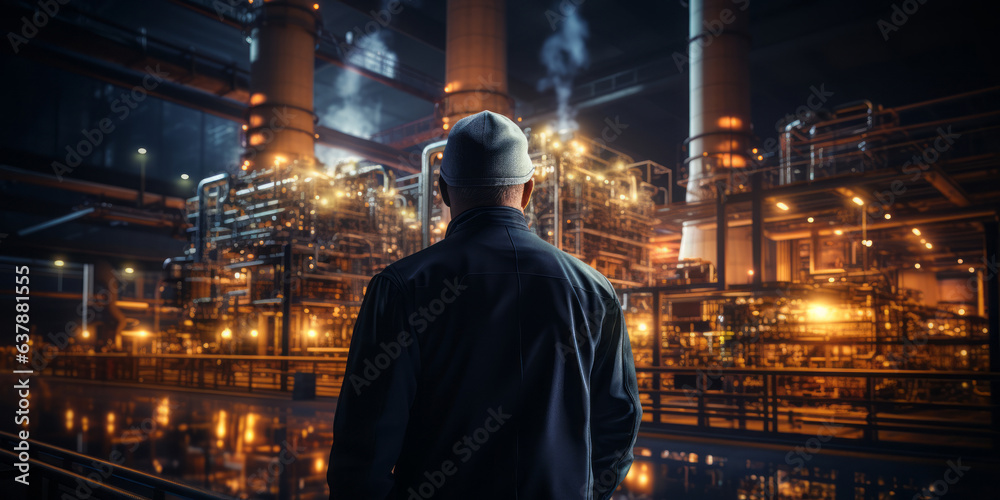 Professional industrial engineer with blueprints checking and analysis data of power plant station. . Professional industrial engineer with blueprints checking and analysis data of power plant station. .