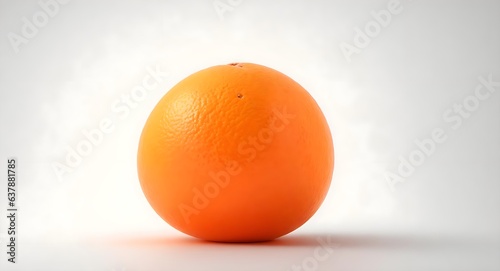 Isolated Orange fruit in front of white background. Generative AI.
