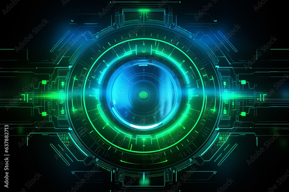 Fototapeta premium Abstract technology digital line electronic network data innovation concept background.