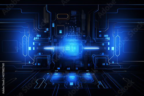 Abstract technology digital line electronic network data innovation concept background.