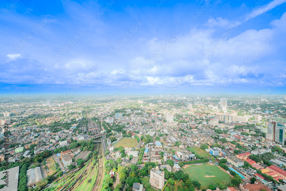 aerial view of the city Colombo Sri Lanka