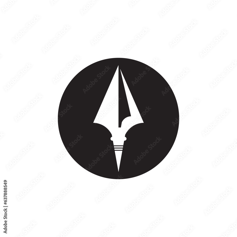 Spear logo vector design template
