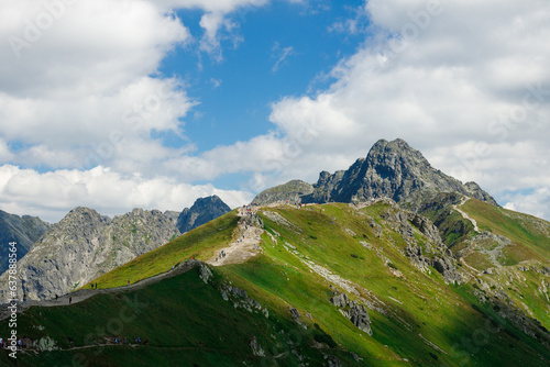 Fototapeta Naklejka Na Ścianę i Meble -  Summer Tatra Mountains, Poland, Zakopane, beautiful landscape from Kasprowy Wierch	
