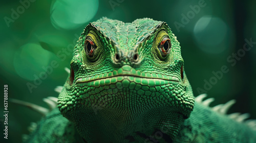 Close-up portrait shoot of a lizard photo