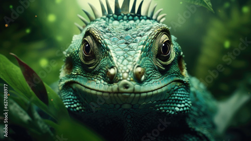 Close-up portrait shoot of a lizard