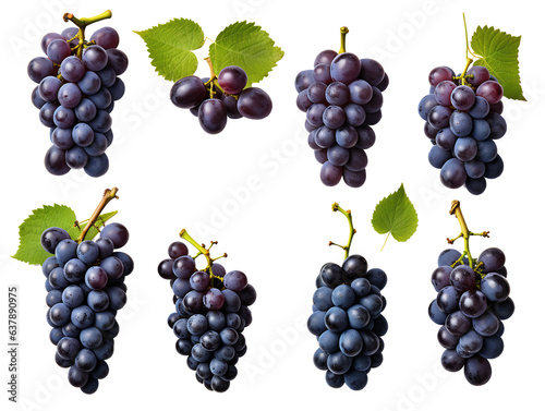 grape isolated on transparent or white background, png