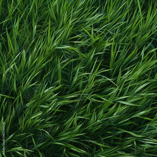 Wind blowing grass blades on a black background. Generative AI