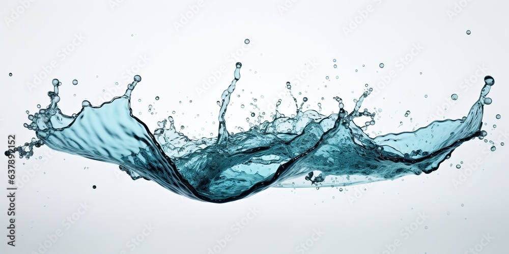 Fototapeta premium AI Generated. AI Generative. Fresh water splash drop bubble clean sea ocean background decoration graphic art mock up. Graphic Art Illustration