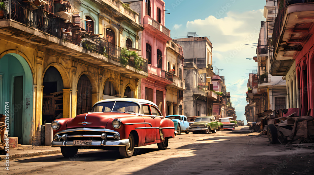 Fototapeta premium Havana's colorful streets