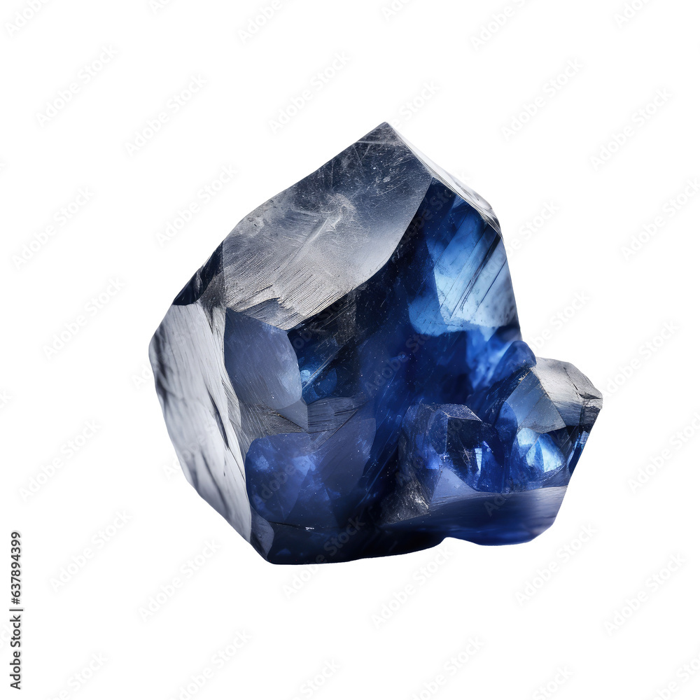 Obraz premium blue sapphire isolated on white