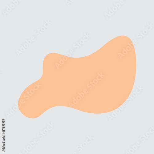 Abstract shape recolorable vector element