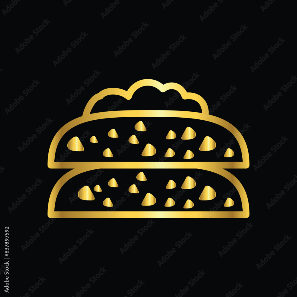 gold biscuits icon, vector, template, logo, trendy, collection, flat, design gold biscuits icon, vector, template, logo, trendy, collection, flat, design
