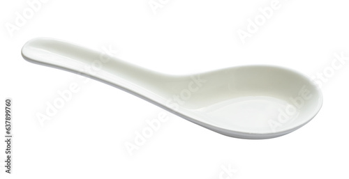 Cuadro en lienzo white ceramic soup spoon cutout on white background
