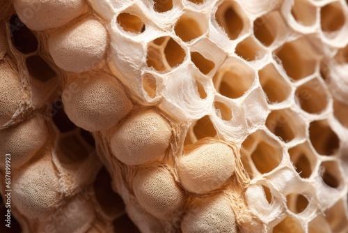 abstract close-up of silkworm cocoon texture