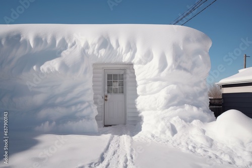 snowdrift with visible door handle peeking through © Alfazet Chronicles