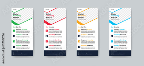 Wallpaper Mural Modern Creative Corporate dl flyer or rack card layout vector design template for corporate business. Useful for leaflet, booklet, brochure, poster, profile, and web banner. Torontodigital.ca